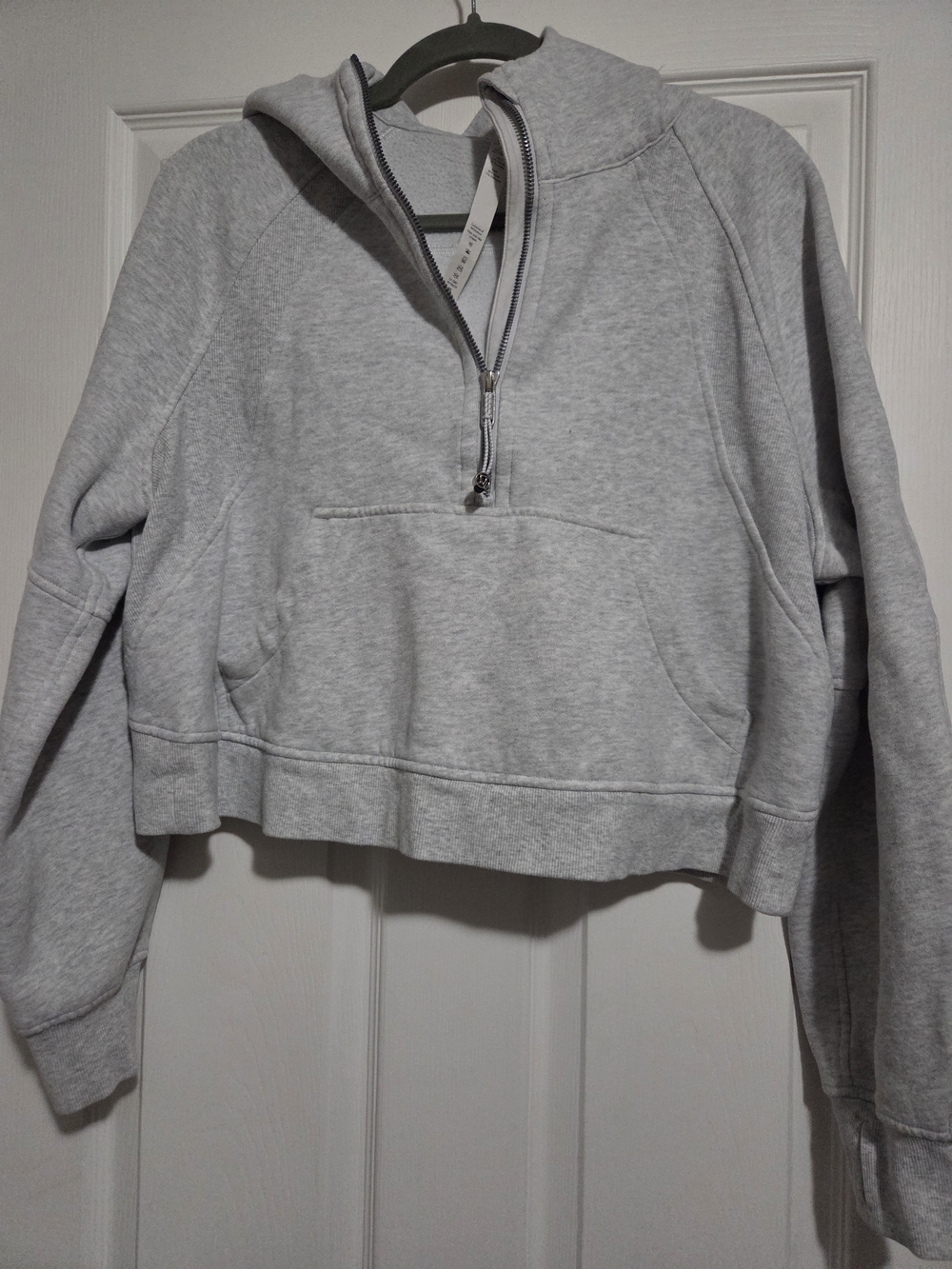 lululemon athletica Light Heather Gray Half-Zip Hoodie M/l